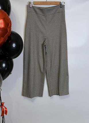 Штани,кюлоти в принт «гусяча лапка»5 фото