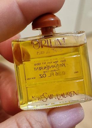 Шикарные винтажные духи yves saint laurent opium, оригинал, винтаж, 1970 года, 7,5 m2 фото