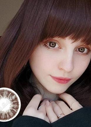 Линзы цветные карие crystal coffee circle подходят для светлых глаз цветные линзы для глаз (опт и розница)