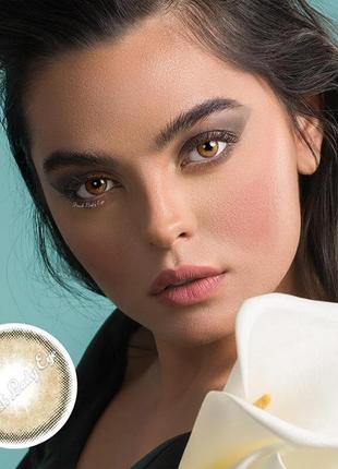 Линзы цветные для глаз (есть опт) коричневые карие bassia brown rainbow подходят для светлых глаз