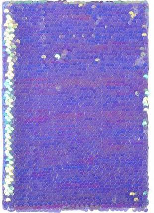 Блокнот з паєтками 21 * 14,5 см "кольоровий" тверда обкладинка, клітинка а-42 фото