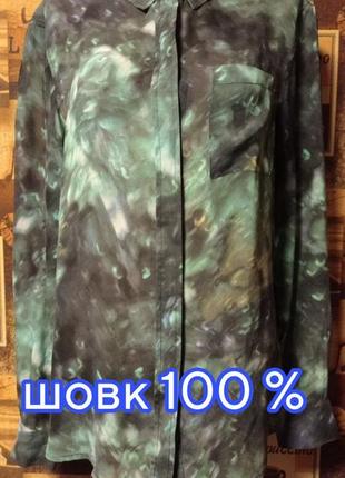 Брендова шовкова сорочка reiss,p.uk12/s