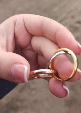 Брендовый набор браслет + кольцо в стиле cartier trinity ❤💙💛3 фото