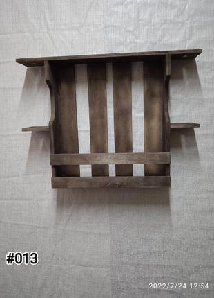 Настенная винная полка/полка для алкоголя ручной работы