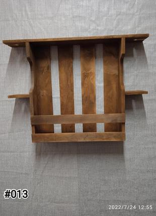 Настенная винная полка/полка для алкоголя ручной работы