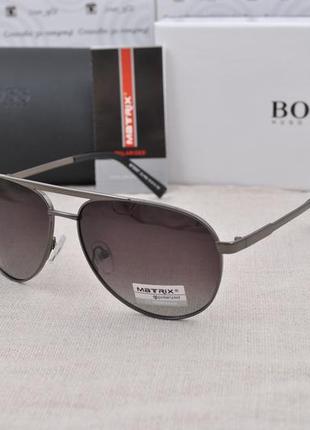Фирменные солнцезащитные мужские очки matrix polarized mt8597 капля авиатор