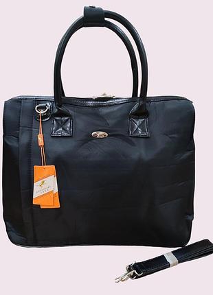 Сумка саквояж цвет черный размер 44х33х23 см.