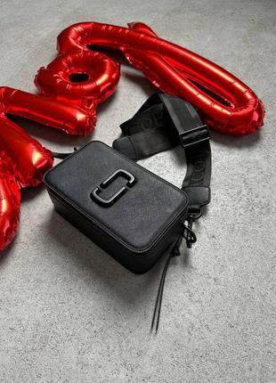 Сумка marc jacobs, чорна, стильна, з двома відділеннями,  брендова коробка