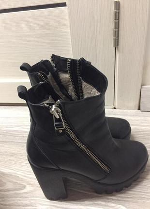 Кожаные зимние сапоги forester