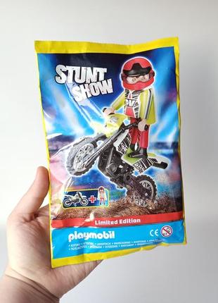 Ігровий набір "мотогонщик". geobra. playmobil.