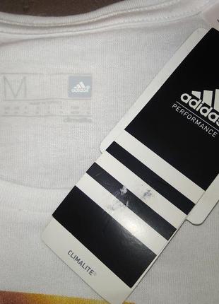 Футболка біла adidas summer fan climalite m4 фото