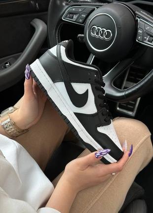 Женские кроссовки nike sb dunk low retro white black