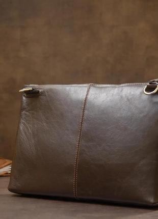 Кожаная сумка коричневая для ноутбука2 фото