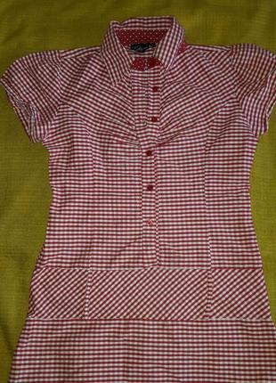 Плаття-туніка клеткаzidane х/б р. xs/s
