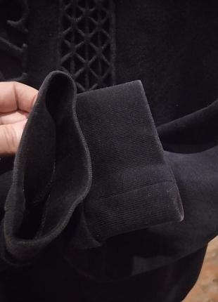 Реглан лонгслив черный 46-487 фото