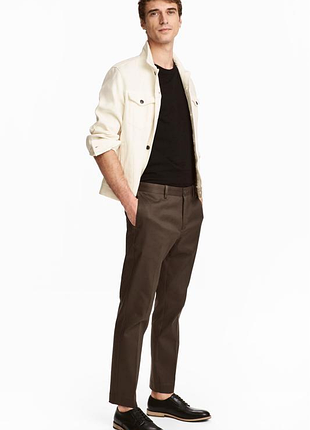 Хлопковые брюки / чино h&m x the weeknd premium quality, slim fit !
