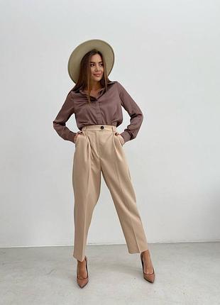 Стильна жіноча сорочка - шовкова блуза