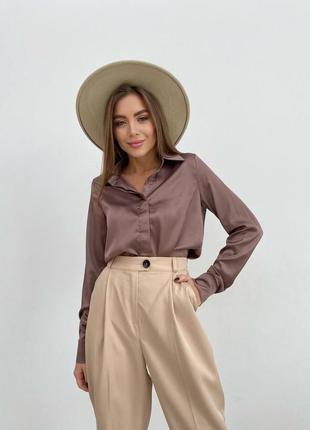 Стильна жіноча сорочка - шовкова блуза