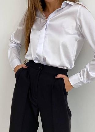 Стильна жіноча сорочка - шовкова блуза