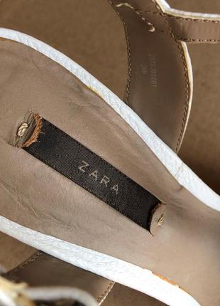 Элегантные полностью кожаные босоножки туфли zara4 фото