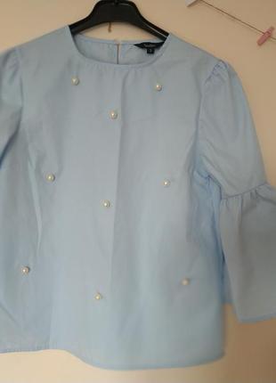 Блуза с бусинами и широкими рукавами р.s #розвантажуюсь2 фото