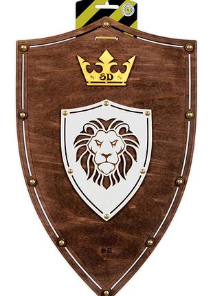 Щит іграшковий дерев'яний «лев, колір венге, 30*47 см, 401018