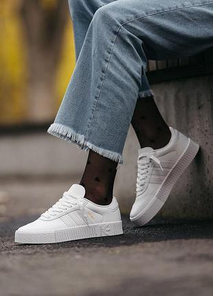 Кросівки білі adidas ultra boost mercadolibre/gold, жіночі кеди