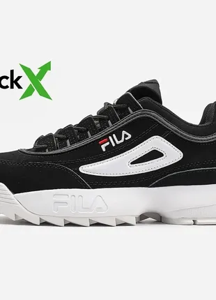 Кроссовки женские fila disruptor 2 black&gt; white