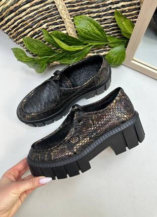 Туфлі дизайнерські mon натуральна шкіра пітон ексклюзив 36-41