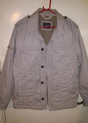 Мужская,коттон,лёгкая куртка-ветровка в стиле милитари,с карманами,grey connection1 фото