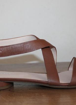 Шкіряні босоніжки ecco flat sandal ii, 39 розмір4 фото