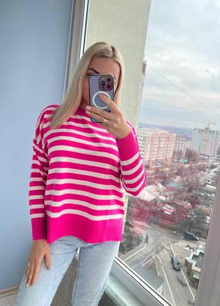 Світер смужка вільного крою базовий турція