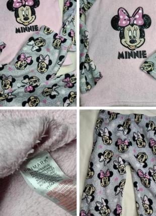 Пижамный комплект minnie mouse

на 8-9 лет. флисовая пижама. пижама микки