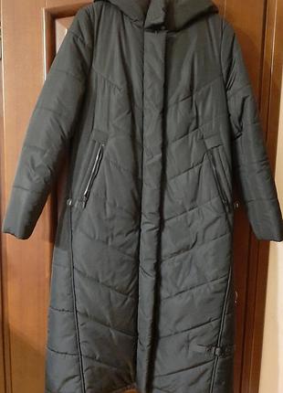 Пальто пуховик довге