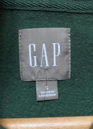 Мужская толстовка худи gap logo fleece hoodie темно-зеленая3 фото