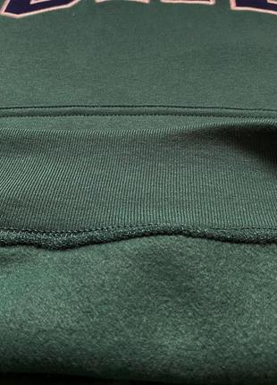 Мужская толстовка худи gap logo fleece hoodie темно-зеленая4 фото