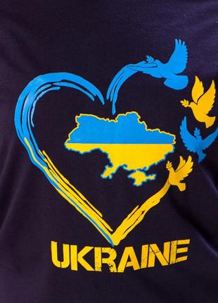 Патриотическая футболкаsignaine клетка сердце украиная птичка сине-желтый3 фото