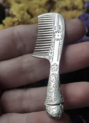 Гребінець срібло 925 на хрестини срібний 30333 підвіс