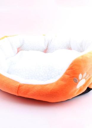 Лежанка лежак из бараней шерсти 62×52×15 см спальное место для средних и  крупных  собак5 фото
