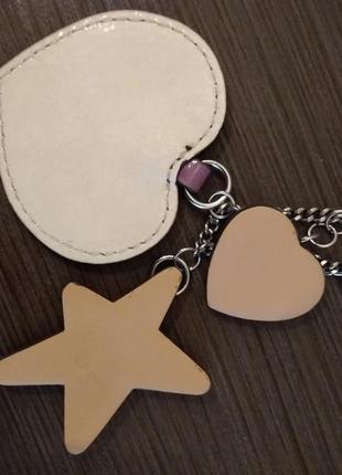 Эффектное украшение-брелок-подвеска!!! натуральная кожа + кристаллы "сваровски"!!!