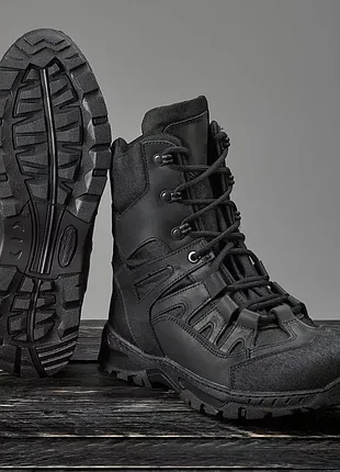 Берці берци весна демісезон всесезонні чорні посилений носок шкіра кордура