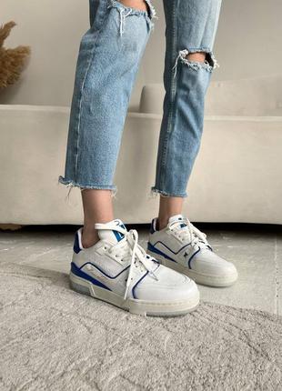 Кроссовки trainer white blue кроссовки