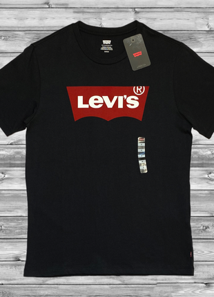 Футболка чоловіча levi's® logo classic t-shirt чорна оригінал