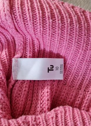 Вязаный свитер, розовый4 фото