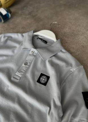 Футболка поло stone island gray4 фото