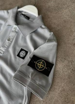 Футболка поло stone island gray3 фото