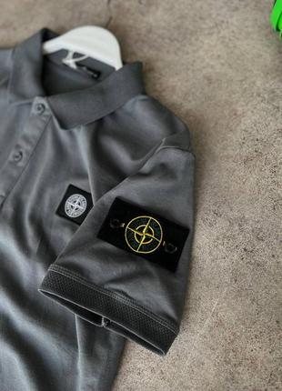 Футболка поло stone island gray5 фото