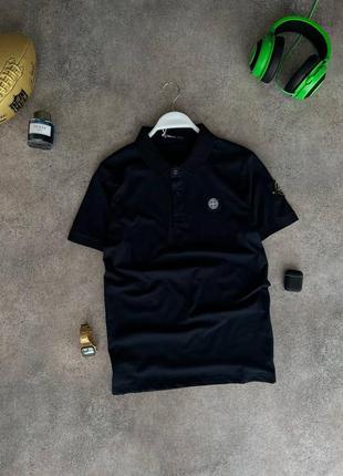 Футболка поло stone island blue