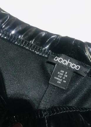 Лаковые лосины с разрезами boohoo