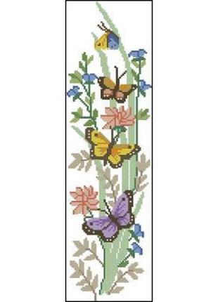 Набір для вишивання хрестиком. розмір: 9*31 см коллекція метеликів1 фото